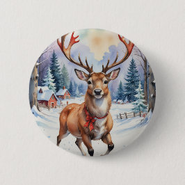 Rentier Wonderland: Feiertage Bliss Button