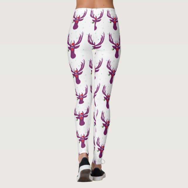 Rentier X-mas Celebration Leggings, M Leggings (Rückseite)