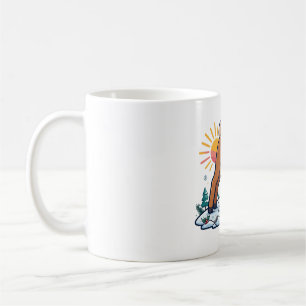Rentier-Yoga-Hundsrückgang-Sonnenaufgang Kaffeetasse