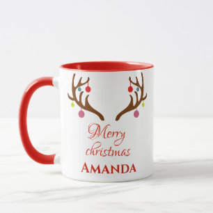 Rentierdekor - Frohe Weihnachten Tasse