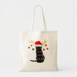 Rentiere Black Cat Weihnachtsmannmütze Weihnachte Tragetasche