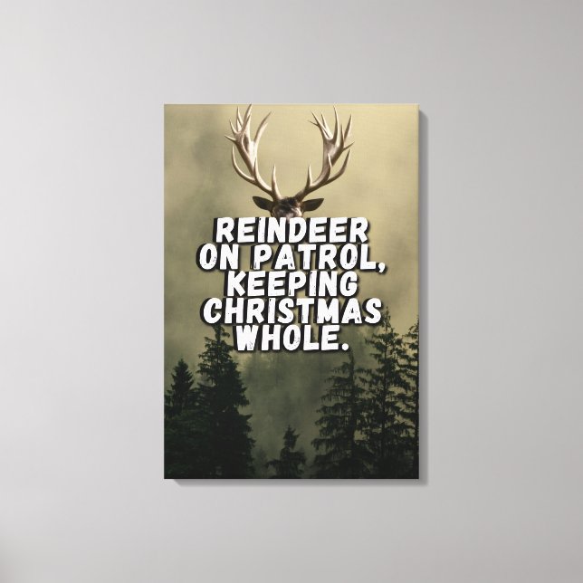 Rentiere Christmas Statement Leinwand Wall Art (Vorderseite)