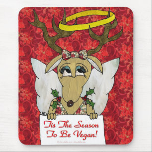 Rentiere Die Zeit Ist Da Vegan Zu Sein Geschenke B Mousepad