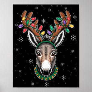 Rentiere Geweihe Süße Weihnachten Tier Xmas Kinder Poster