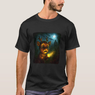 Rentiere Grusel-Horror-Nacht-Taschenlampe Hallowee T-Shirt