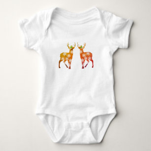 Rentiere, Hirsch Baby Bodysuit Strampler