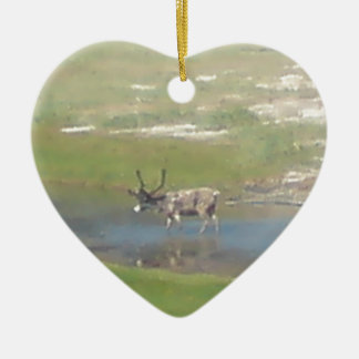 Rentiere im Sommer Keramikornament