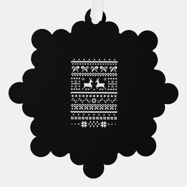 Rentiere Ornament Karte (Vorderseite)