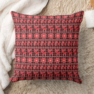 Rentiere Socken Fair Isle Weihnachtsmuster Kissen