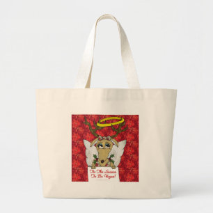 Rentiere Tis Die Saison vegan Geschenke Bekleidung Jumbo Stoffbeutel
