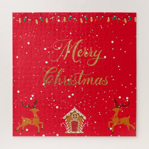 Rentiere und Bonbons - Weihnachten Puzzle