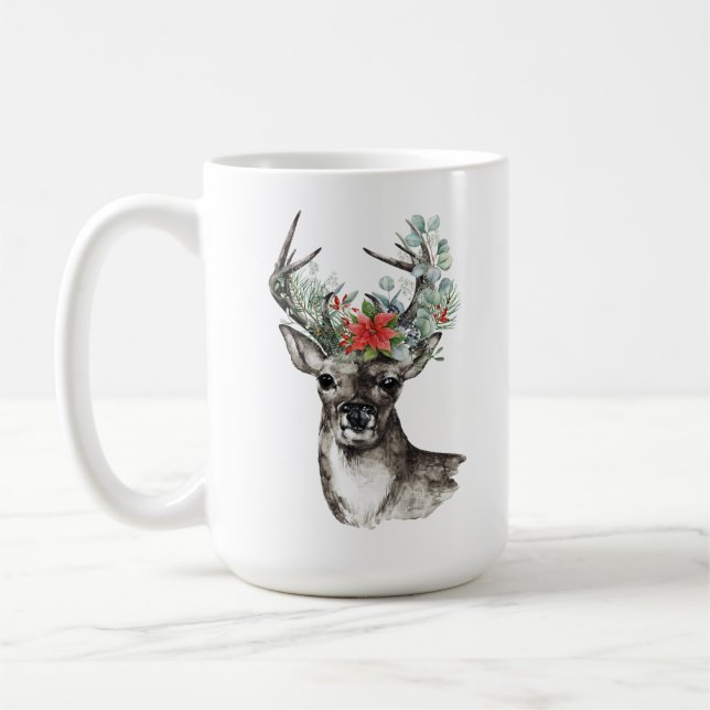 Rentiere Weihnachtszeit Tasse personalisiert (Links)