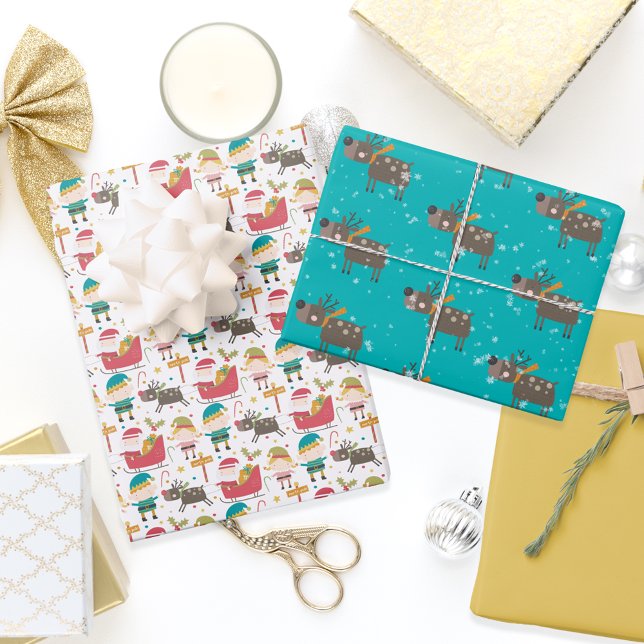 Rentierelfen und Weihnachtsspass für den Weihnacht Geschenkpapier Set (Von Creator hochgeladen)