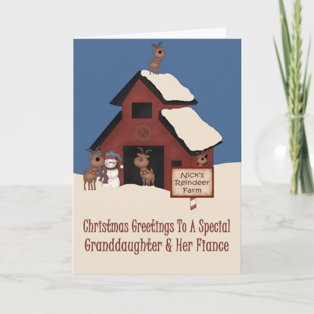Rentierfarm Grandtochter & Verlobte Weihnachten (Vorderseite)