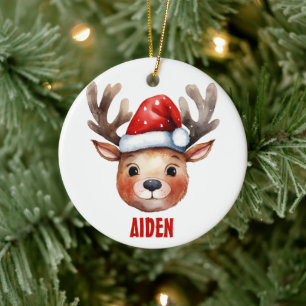 Rentierfass Personalisiert Kids Tasse Keramik Ornament