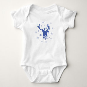 Rentierfische und Schneeflocken Baby Strampler