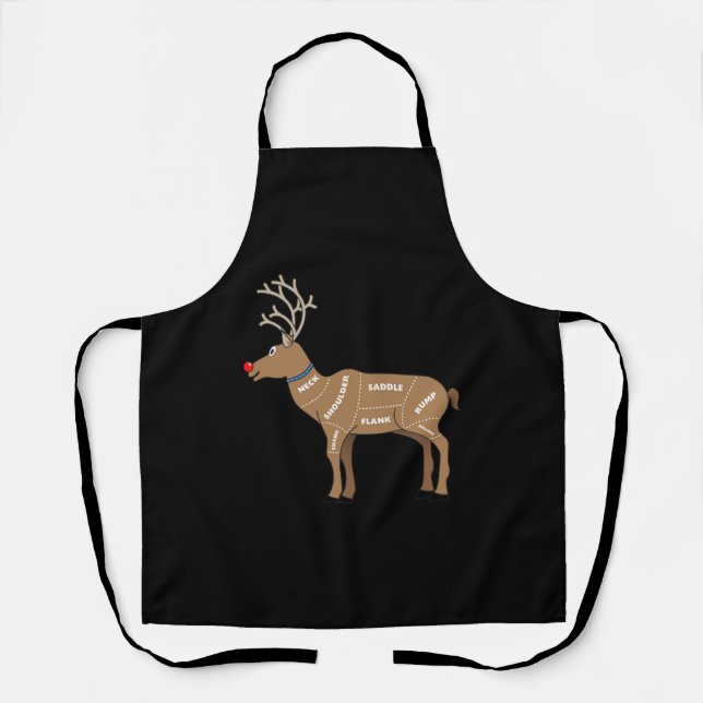 Rentierfleisch zu Weihnachten Schürze (Vorderseite)