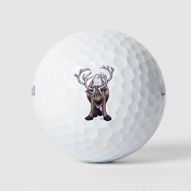 Rentiergeschenke und -zubehör golfball (Vorderseite)