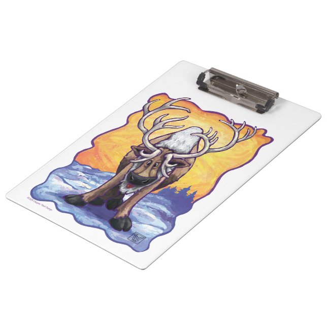 Rentiergeschenke und -zubehör klemmbrett (Schrägansicht)