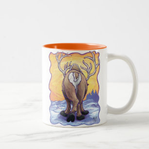 Rentiergeschenke und -zubehör zweifarbige tasse