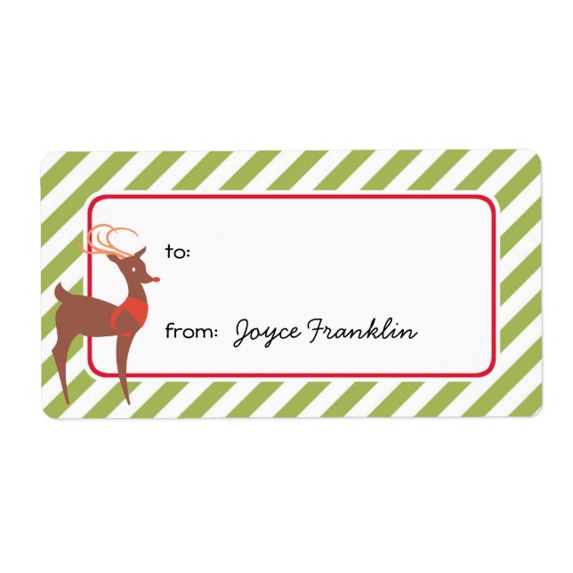 Rentiergrüne Streifen nach Maß vom Geschenktag (Vorne)