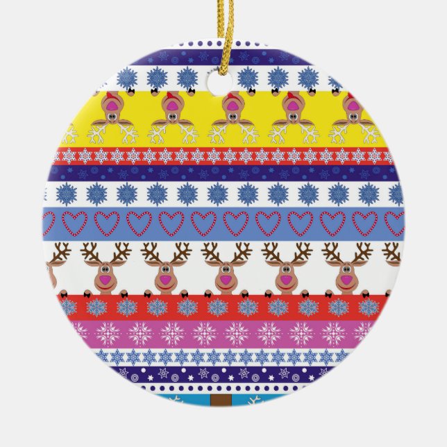 Rentierhaltung Keramik Ornament (Vorne)