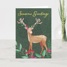 Rentierkarte für Frohe Festtage Feiertagskarte