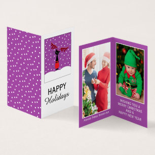 Rentierkatze, Weihnachtskarte für das Foto Visitenkarten