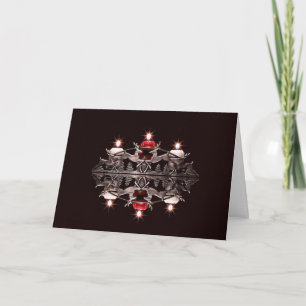 Rentierkerze Weihnachtskarte Feiertagskarte