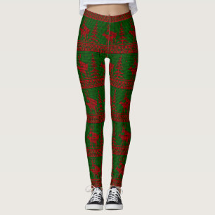 Rentierpaarung hässliche Weihnachten Leggings