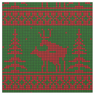 Rentierpaarung hässliche Weihnachten Stoff