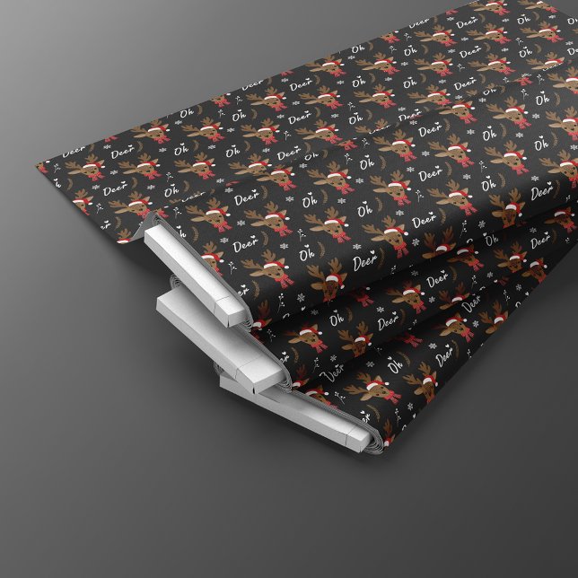 Rentiers Christmas Oh Deer Seamless Pattern Stoff (Von Creator hochgeladen)