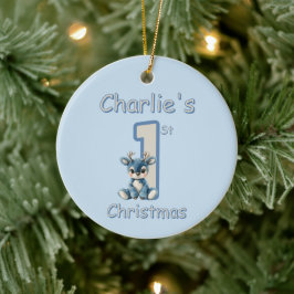 Rentiers erstes Weihnachten! Keramik Ornament