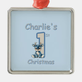 Rentiers erstes Weihnachten! Ornament Aus Metall