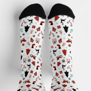 Rentierschlitten Weihnachtskiefern Socken