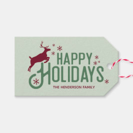 Rentierschneeflocken-Weihnachtsanhänger Geschenkanhänger