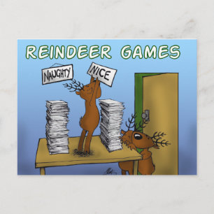 Rentierspiele 3 postkarte