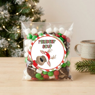Rentiersuppe Weihnachten Heiße Schokolade Runde Au Runder Aufkleber