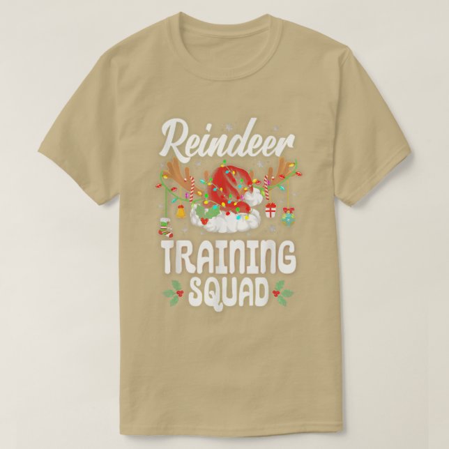 Rentiertraining Squad Weihnachten mit Weihnachtsli T-Shirt (Design vorne)
