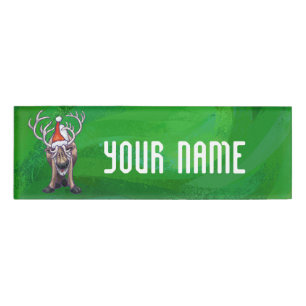 Rentierweihnachtsfest auf Green Namenschild