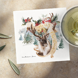 Rentierzucht | Frohe Weihnachten Party Serviette