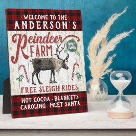 Rentierzucht Rustikaler Vintager Bauernhof Individ Fotoplatte