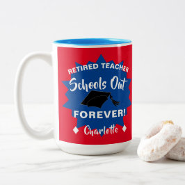 Rentirement Funny Teacher Sprichwort Zweifarbige Tasse