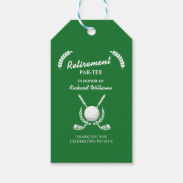 Rentirement Golf Clubs Wreath Themed Party Geschenkanhänger