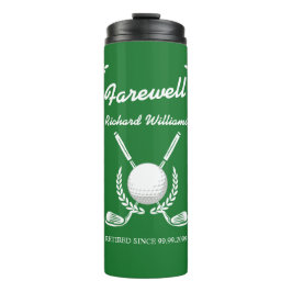Rentirement Golf Clubs Wreath Themed Party Thermosbecher