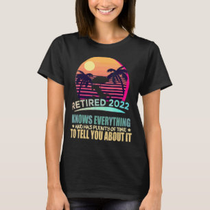 Rentner 2022 Weiß Alles Retro Vintage Ruhestand T-Shirt