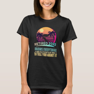 Rentner 2022 Weiß Alles Retro Vintage Ruhestand T-Shirt