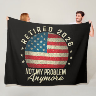 Rentner 2026 nicht mehr mein Problem US-Flagge Fleecedecke