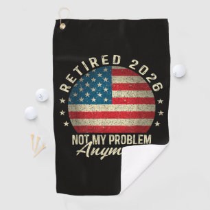 Rentner 2026 nicht mehr mein Problem US-Flagge Golfhandtuch