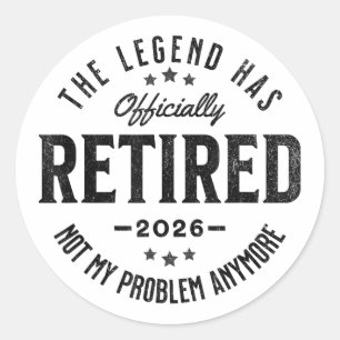 Rentner 2026 nicht mehr mein Problem Vintage Retro Runder Aufkleber